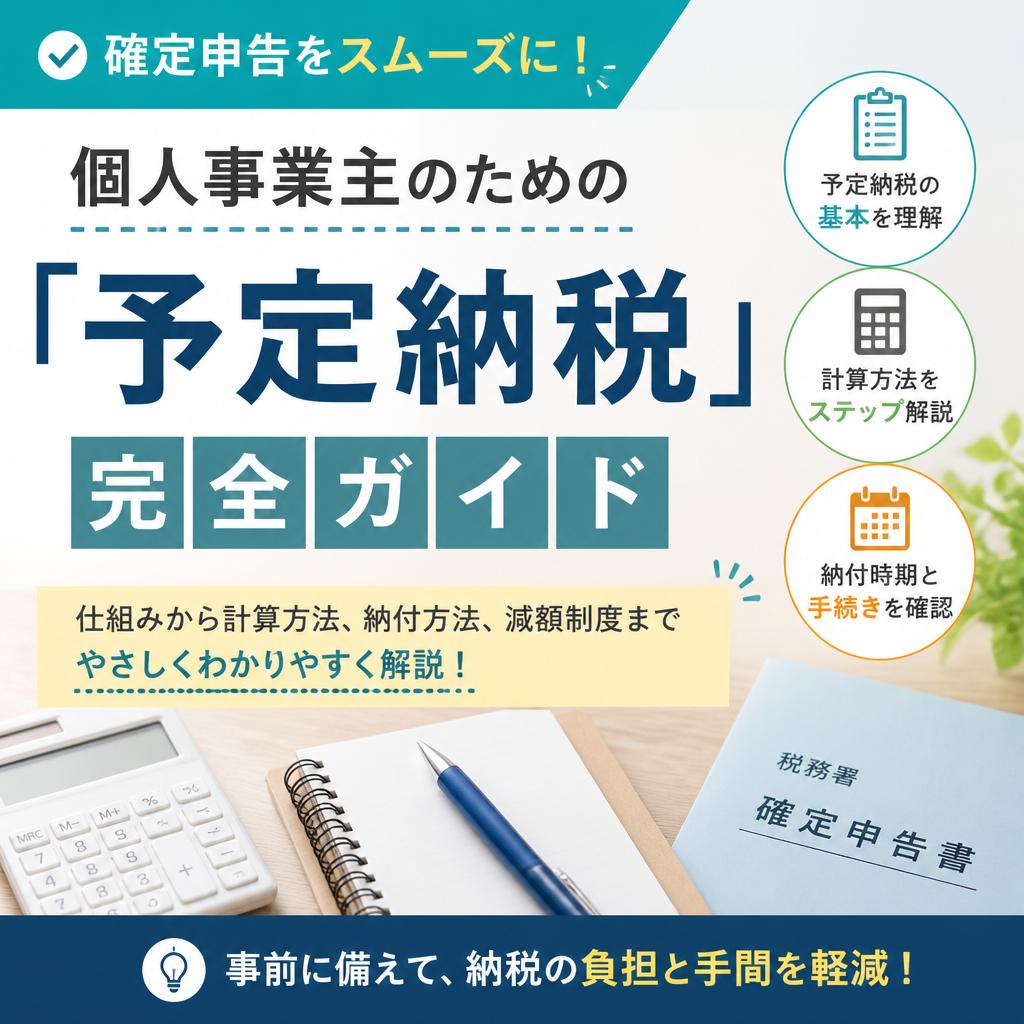 確定申告をスムーズに！個人事業主のための「予定納税」完全ガイド
