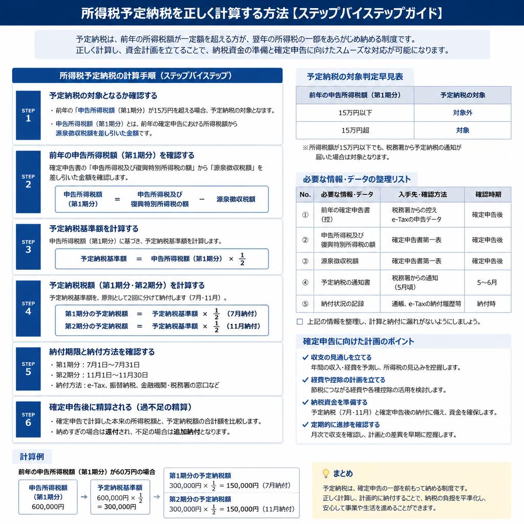 所得税予定納税の計算方法