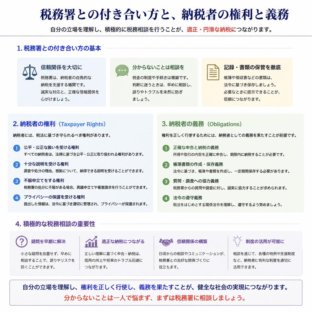 税務署とのコミュニケーション｜納税者の権利と義務