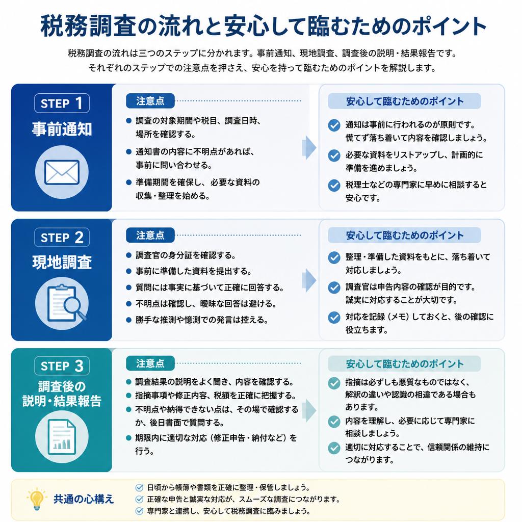 個人事業主が知っておくべき税務調査の流れ